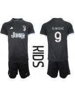 Juventus Dusan Vlahovic #9 Alternativní dres pro děti 2023-24 Krátký Rukáv (+ trenýrky)